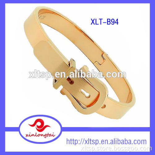 Crazy sales Clasp bracelets Stainless steel rose gold bangle